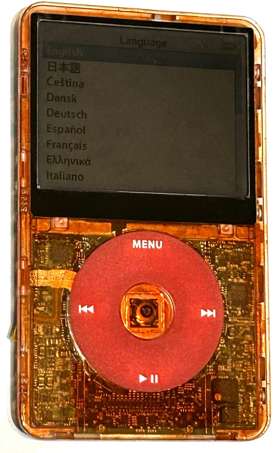 Bluetooth Mod Apple iPod Classic 5.5th Atomic Orange Fireball 2TB Wolfson DAC 3000 Battery