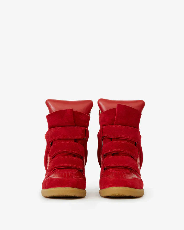 Bekett suede calfskin leather wedge sneakers