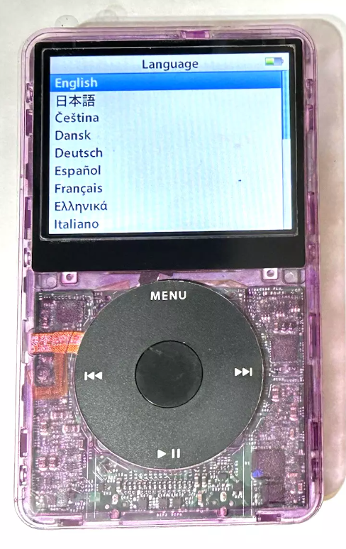 Bluetooth Mod Apple iPod Classic 5.5th Plumb 2TB SSD Wolfson DAC Atomic 3000 Mega Battery