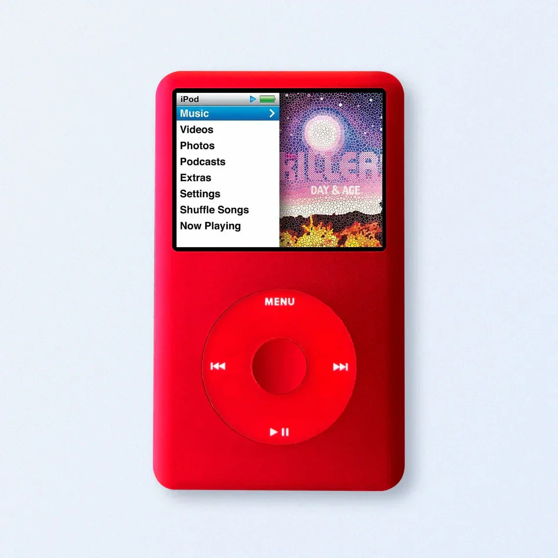 Bluetooth Mod iPod Classic 7th Gen | Red Edition | 2TB SDXC | 3000 mAh Battery | USB-C Upgrade