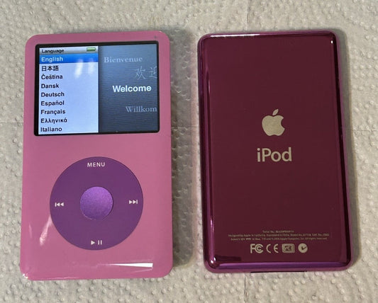 Apple iPod Classic 7th Generation  Pinky Pink Back | 2TB SSD Bluetooth Mod | USB-C Fast Charging | Upgraded Mega Battery | Fully Refurbished | Rare Edition