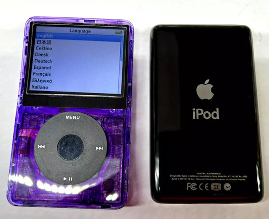 Bluetooth Mod Apple iPod Classic 5.5th Atomic Purple Black 2TB SSD Wolfson DAC 3000 Mega Battery
