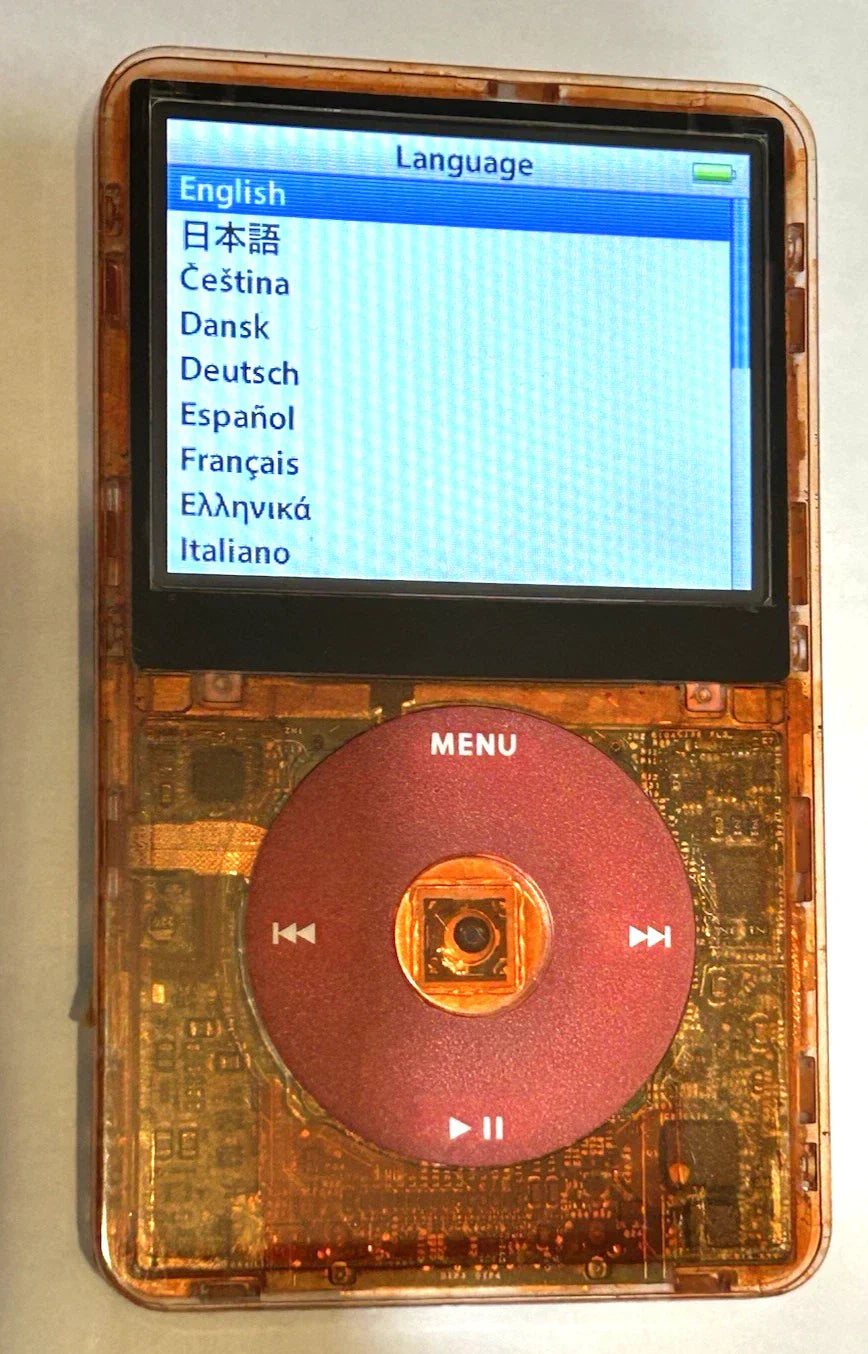 Bluetooth Mod Apple iPod Classic 5.5th Atomic Orange Fireball 2TB Wolfson DAC 3000 Battery