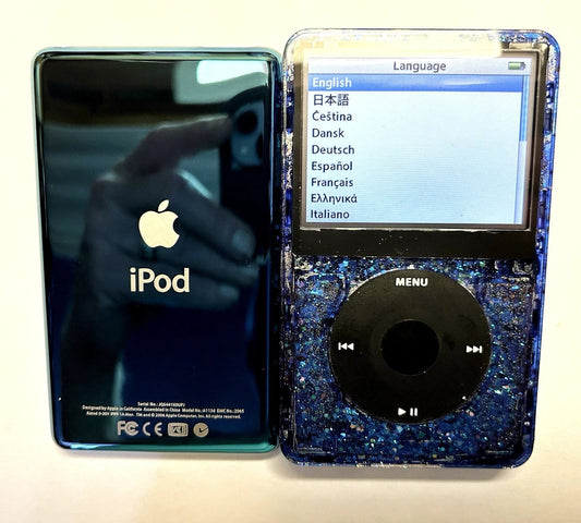 Bluetooth Mod Apple iPod Classic 5.5th Atomic Blue Sparkler 2 TB Wolfson DAC 3000 Battery