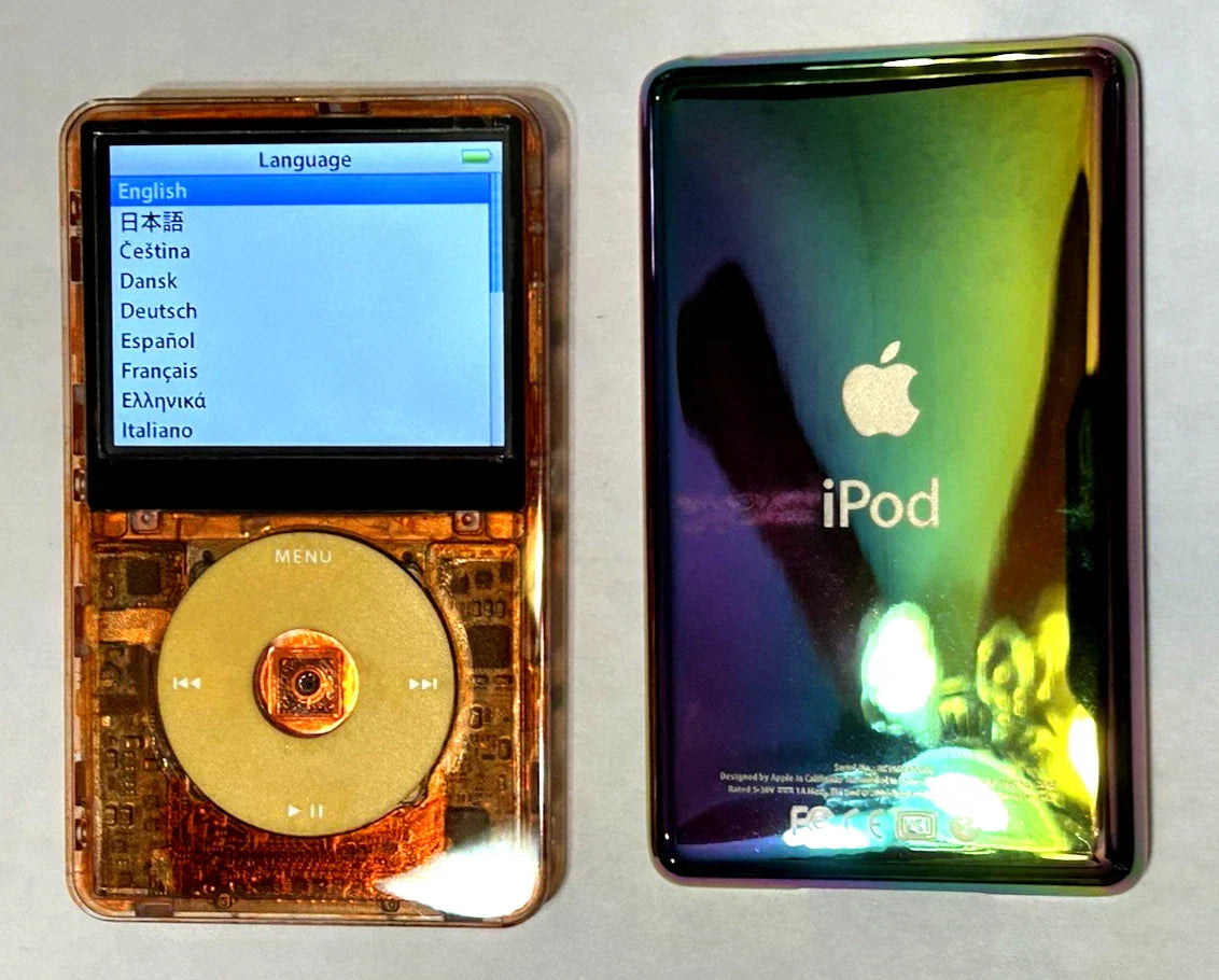 Bluetooth Mod Apple iPod Classic 5.5th Atomic Mellow Orange 2TB Wolfson DAC 3000 Battery