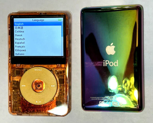 Bluetooth Mod Apple iPod Classic 5.5th Atomic Mellow Orange 2TB Wolfson DAC 3000 Battery