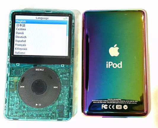 Bluetooth Mod Apple iPod Classic 5.5th Turq 2TB  SSD Wolfson DAC Atomic 3000 Mega Battery