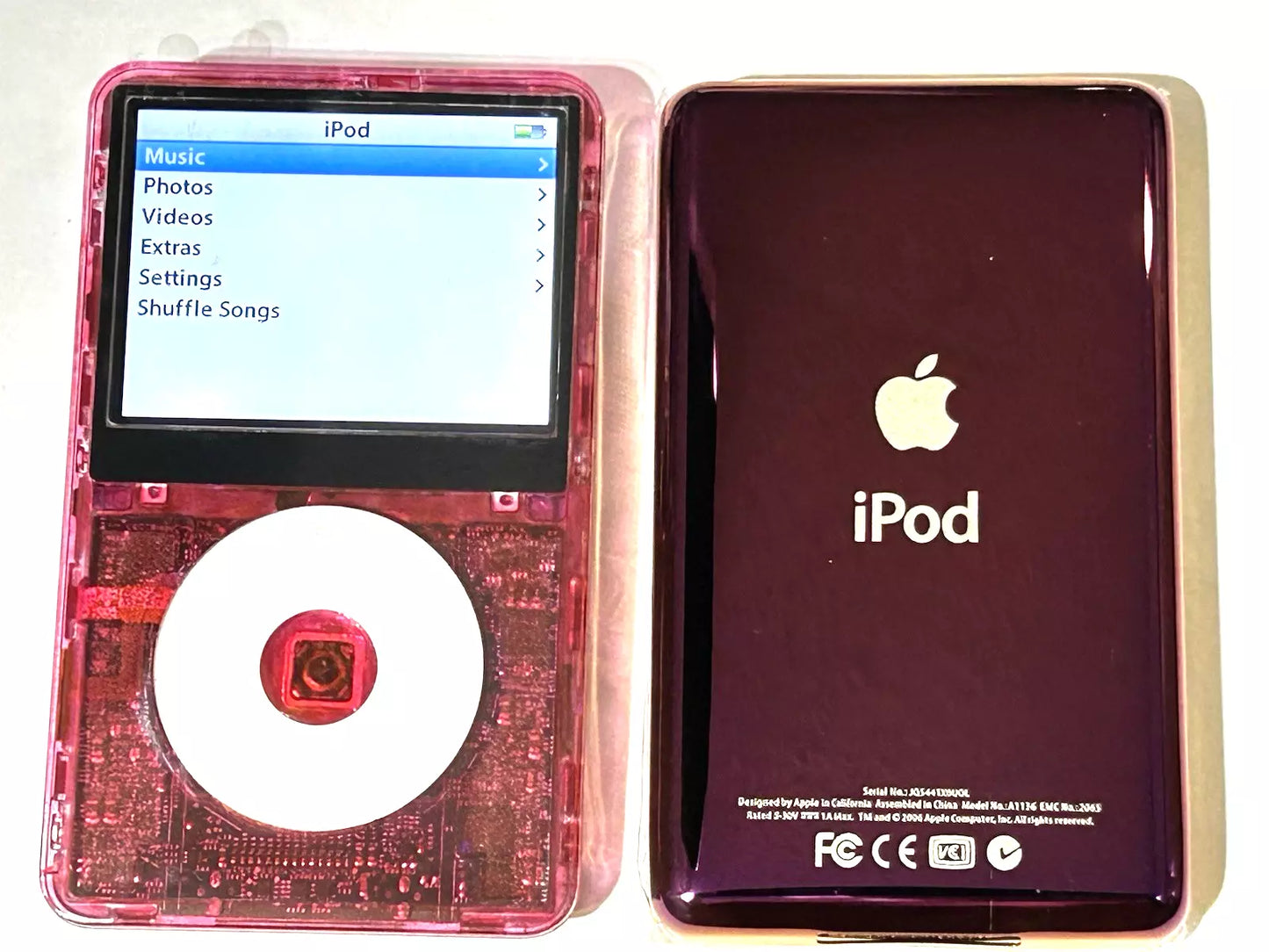 Bluetooth Mod Apple iPod Classic 5.5th Pink 2T SSD Wolfson DAC Atomic 3000 Mega Battery