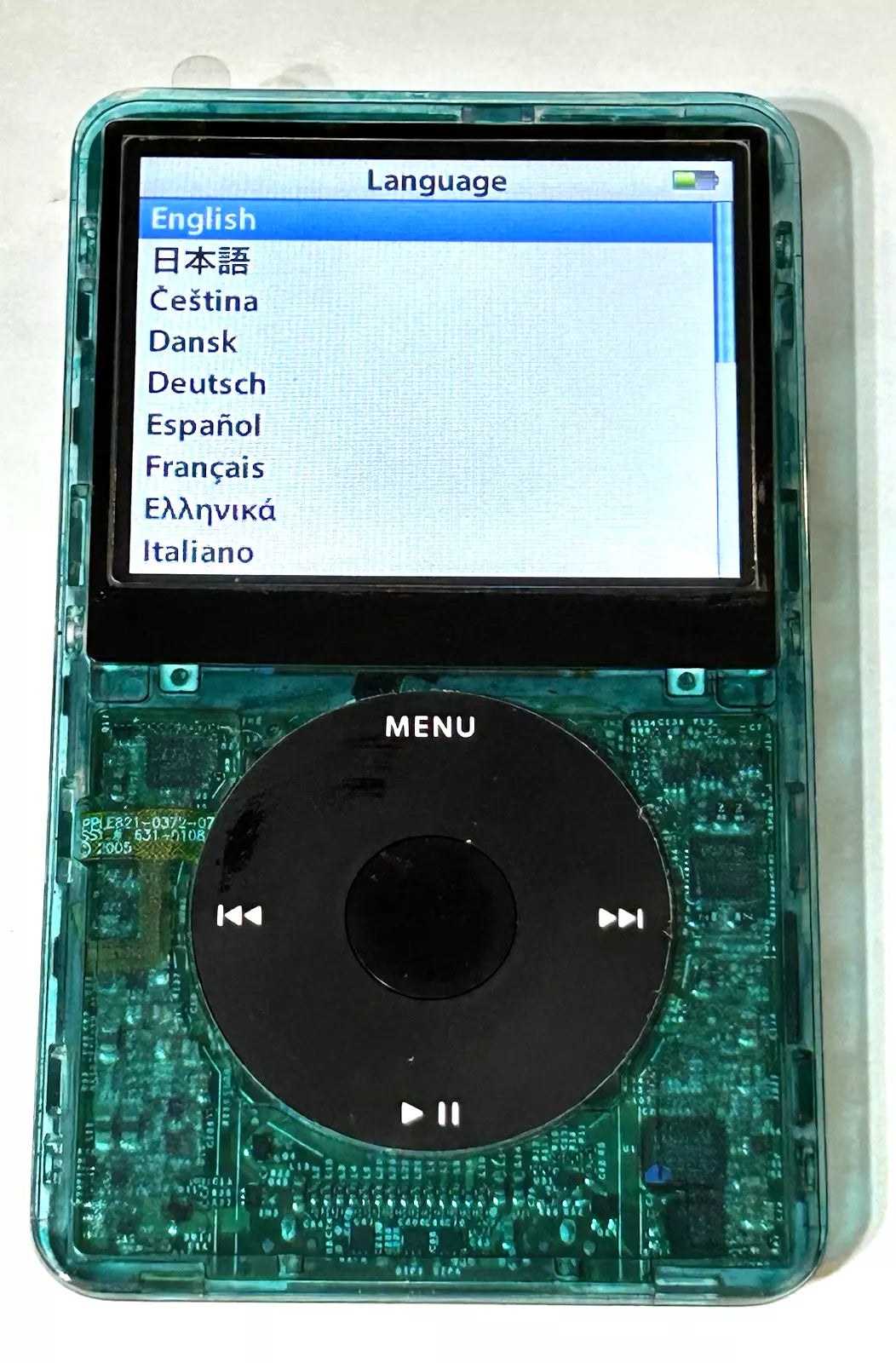 Bluetooth Mod Apple iPod Classic 5.5th Turq 2TB  SSD Wolfson DAC Atomic 3000 Mega Battery