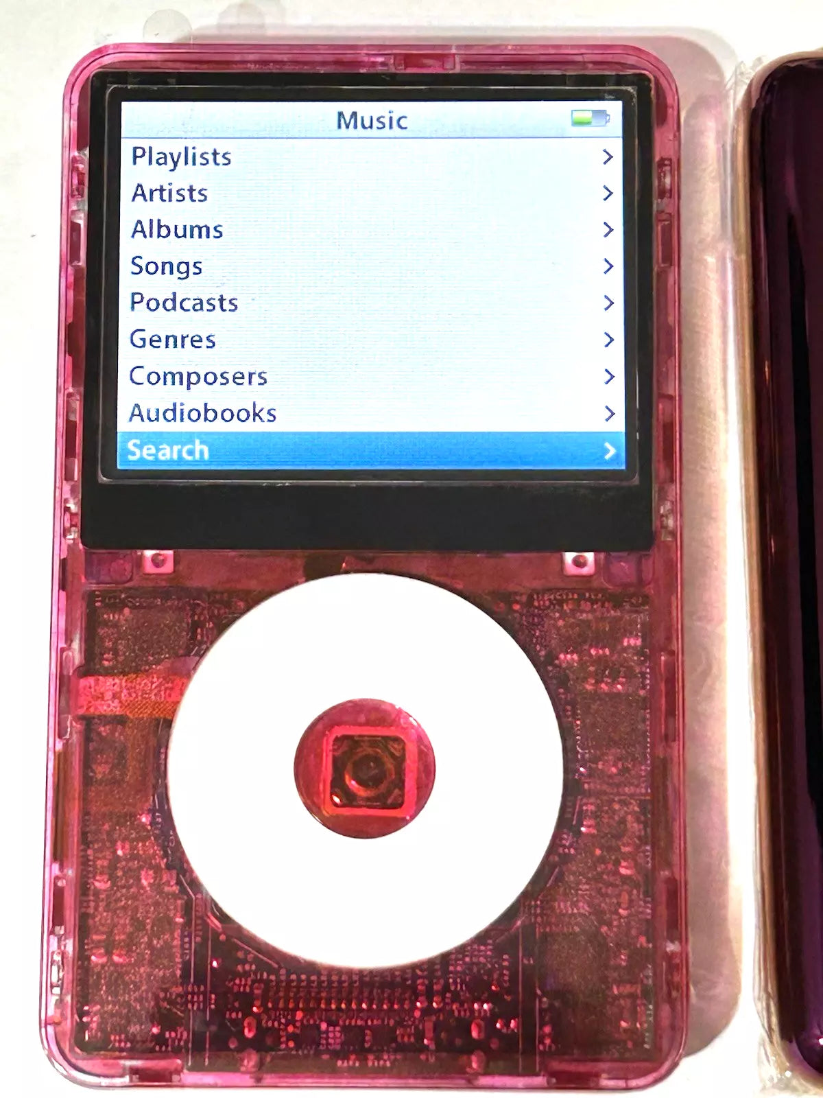 Bluetooth Mod Apple iPod Classic 5.5th Pink 2T SSD Wolfson DAC Atomic 3000 Mega Battery