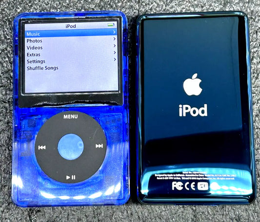 Bluetooth Mod Apple iPod Classic 5.5th Atomic Ocean Blue 2TB SSD Wolfson DAC 3000 Battery