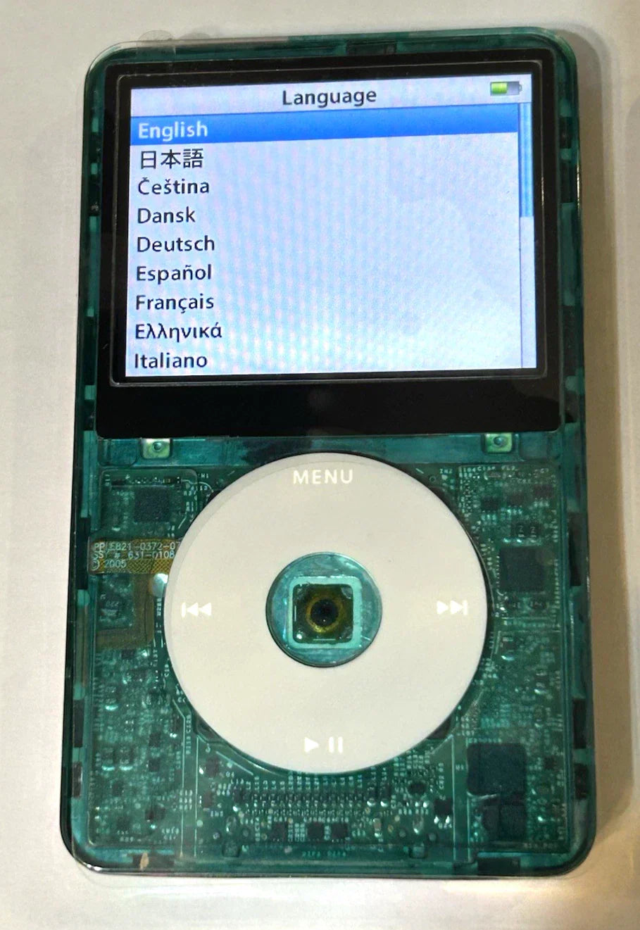 Bluetooth Mod Apple iPod Classic 5.5th Turq 2TB SSD Wolfson DAC Atomic 3000 Mega Battery