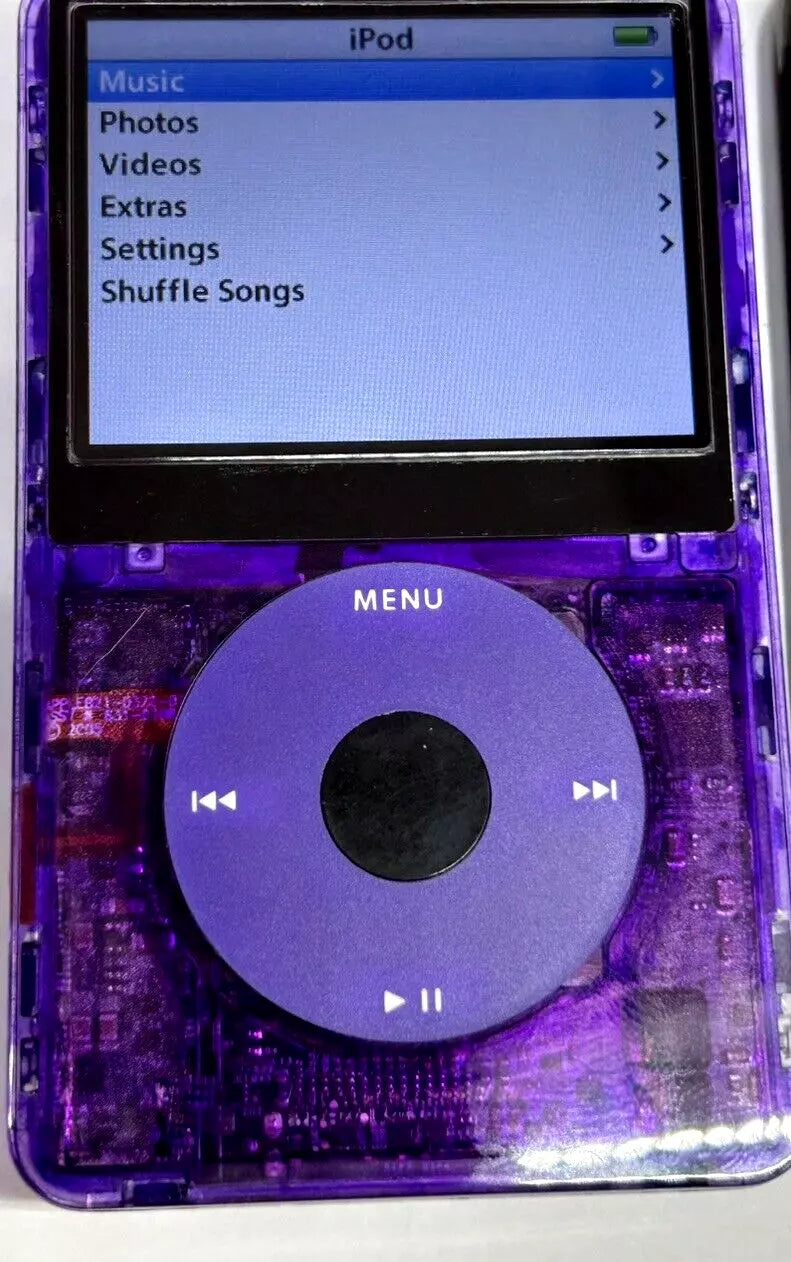 Bluetooth Mod Apple iPod Classic 5.5th Atomic Purple Black 2TB SSD Wolfson DAC 3000 Mega Battery